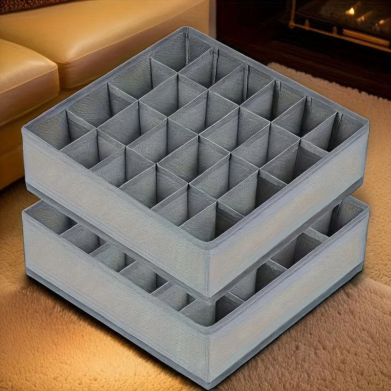Sock Organizer Tray - 24칸 패브릭 서랍 정리함 (속옷, 양말,