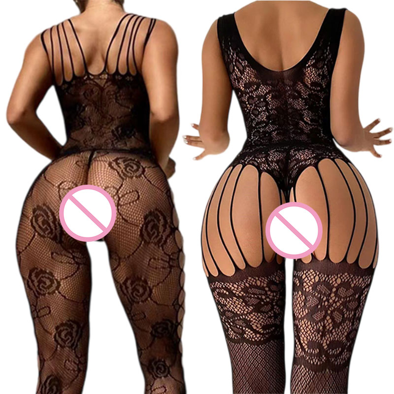 블랙 가랑이없는 부드러운 스트레치 바디 스타킹 레이스  - Fishnet Stocking Women 리뷰 및 가격