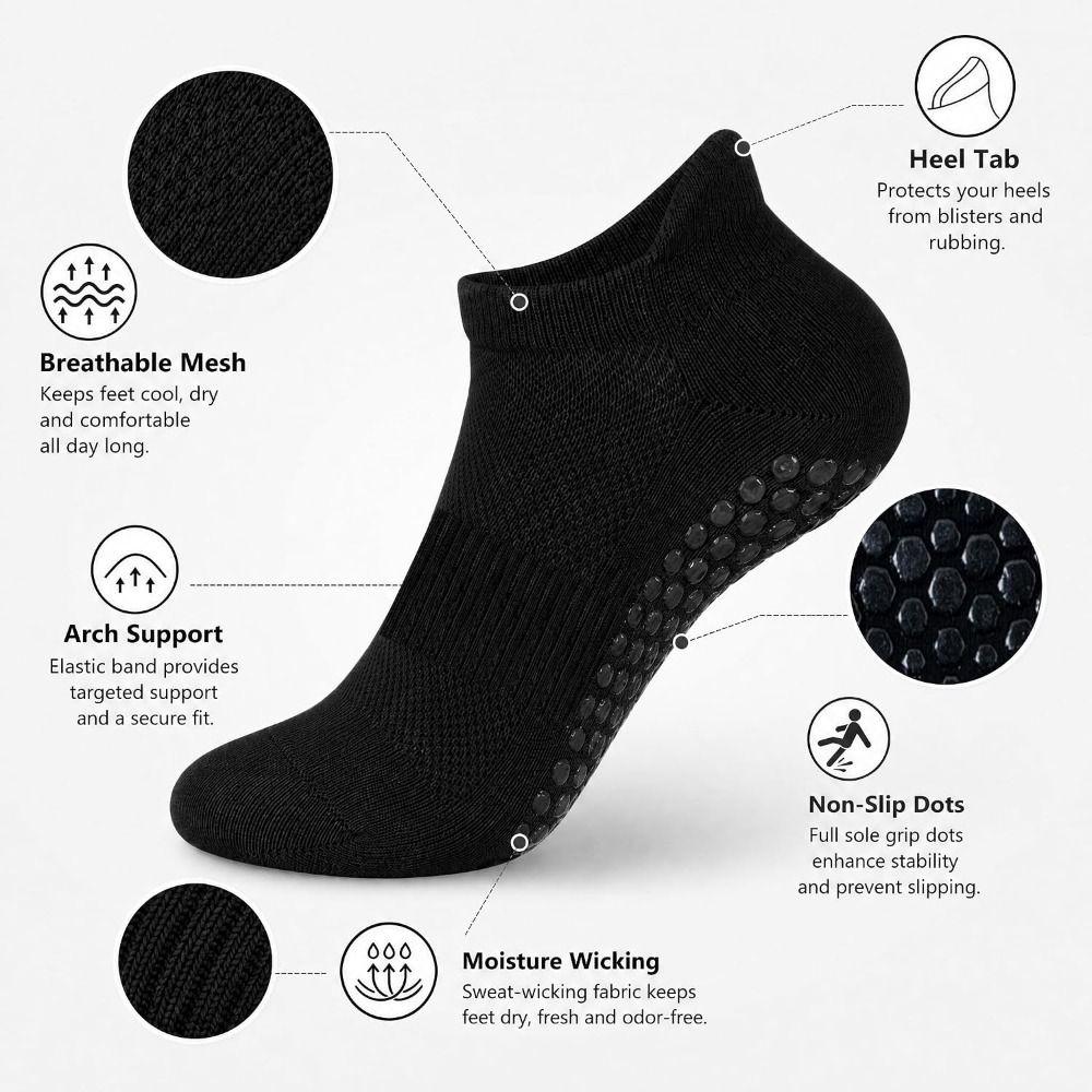 여성용 논슬립 그립 양말: 바레, 발레, 요가에 이상적 - Grip Sock Yoga 리뷰 및 가격