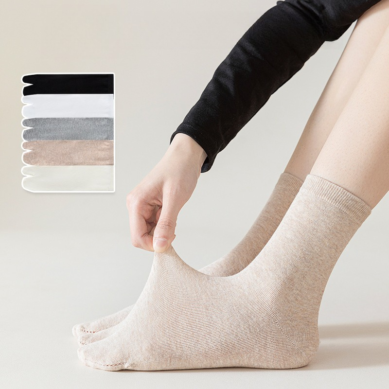 1 쌍의 코튼 타비 양말 일본식 여성용 마찰 방지 두  - Toe Sock Split 리뷰 및 가격